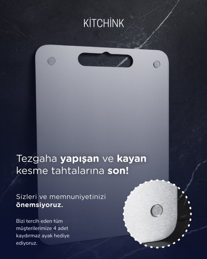 KİTCHİNK™  Paslanmaz Çelik Kesme Tahtası